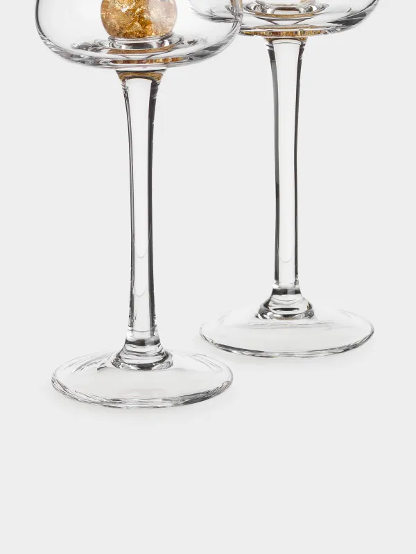 Рюмка, 70 мл, 2 шт, кристальное стекло, Янтарный шар, Sorento globular, image-3