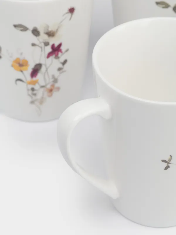 Кружка, 420 мл, 4 шт, Желтые цветы, Floweri, image-3