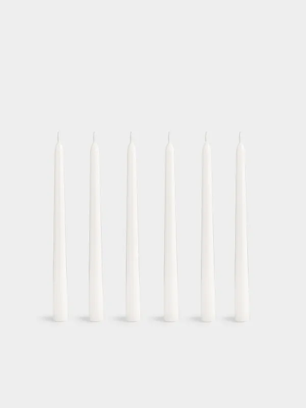 Свеча ароматическая, 26 см, 6 шт, тонкая, Ruby Mandarin Bellini, Luxury white, image-0