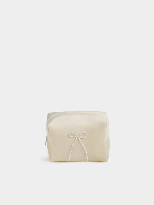 Косметичка, 20x15 см, Жемчужный бантик, Beauty bow, image-0