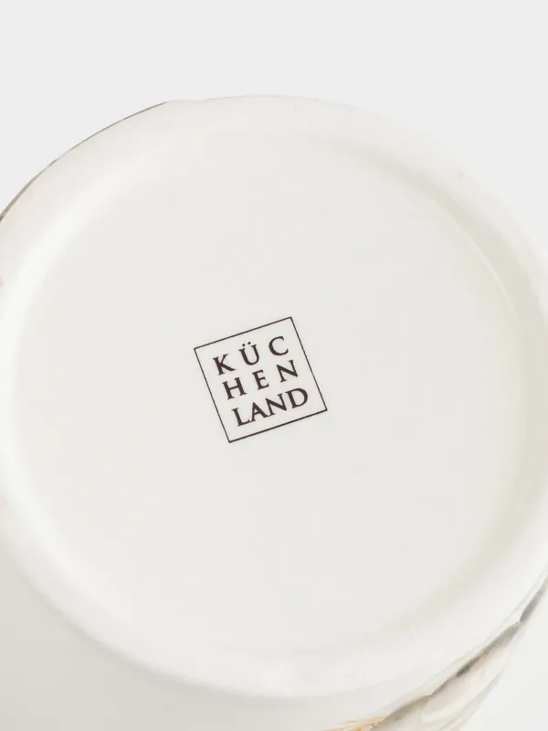 Кружка, 420 мл, керамика, белая, Тыквы и листья, Forest symphony, image-3