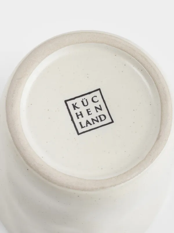 Стакан, 10 см, 320 мл, керамика K, молочный, Мятый эффект, Crumple creme, image-4