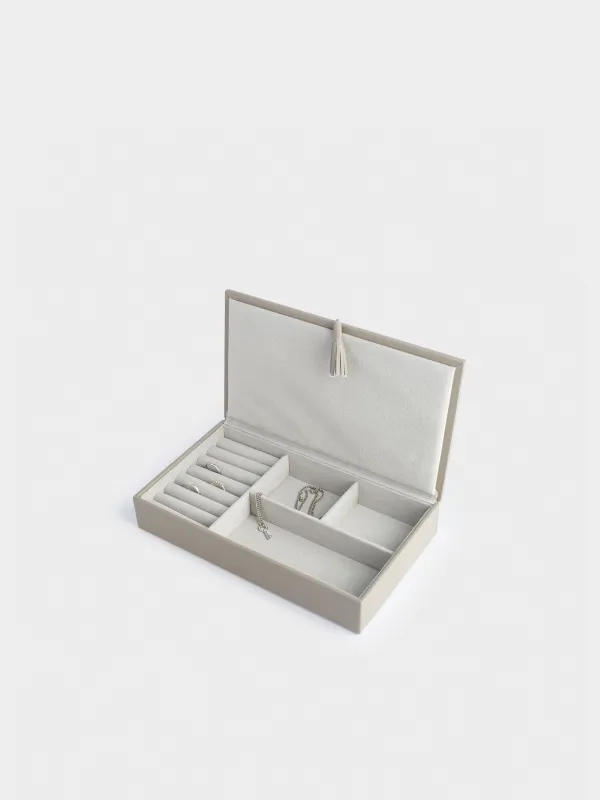 Шкатулка для украшений, 26х15 см, искусственная кожа/МДФ, бежевая, Premiere one, image-3