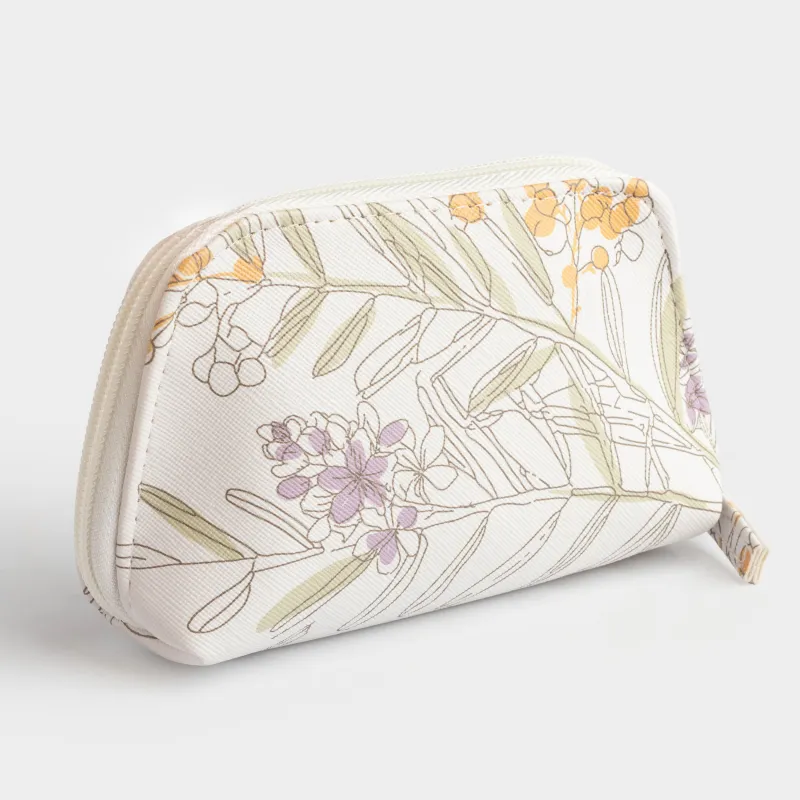 Косметичка, 15х9 см, полиуретан, белая, Мимоза, Isadora, image-3