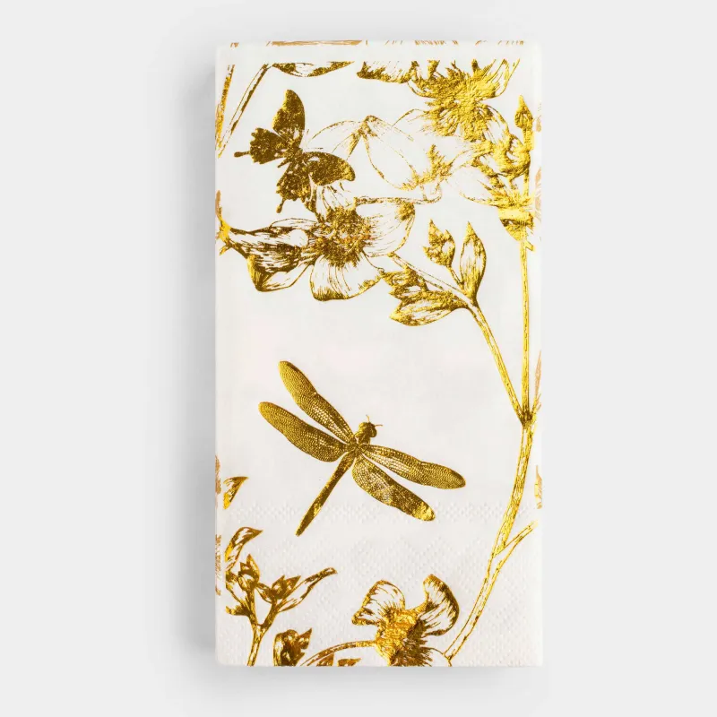 Салфетки бумажные, 33х33 см, 20 шт, прямоугольные, белые, Цветы, Flower garden, image-0