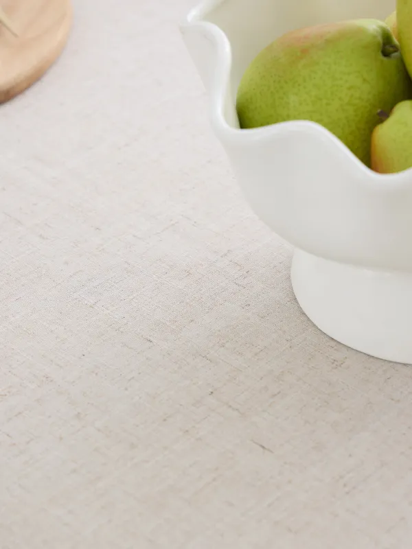 Скатерть, 170х250 см, полиэстер/лен, бежевая, Мимоза, Mimosa flowers, image-2