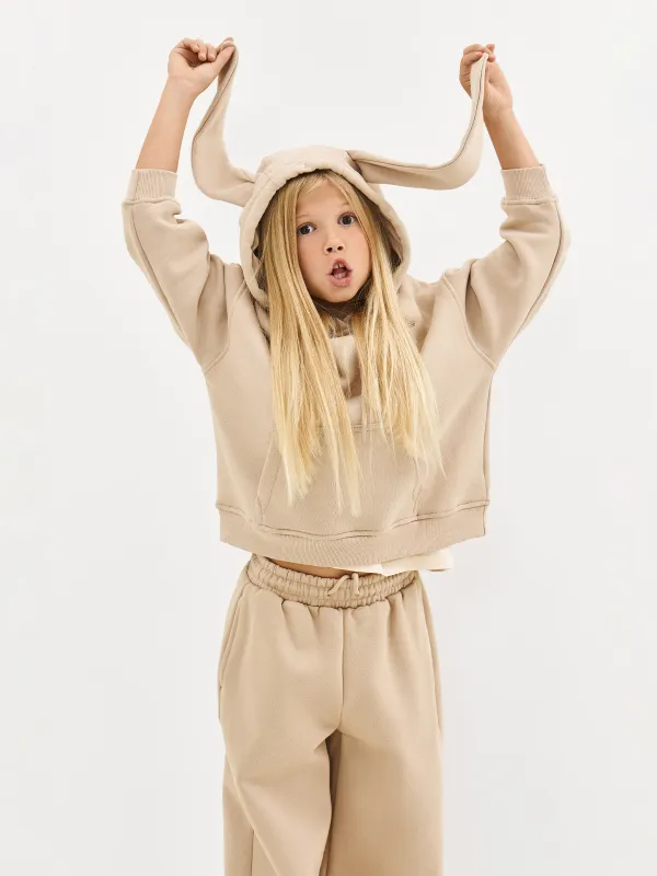 Худи детское, для девочек, бежевое, Abia, image-6