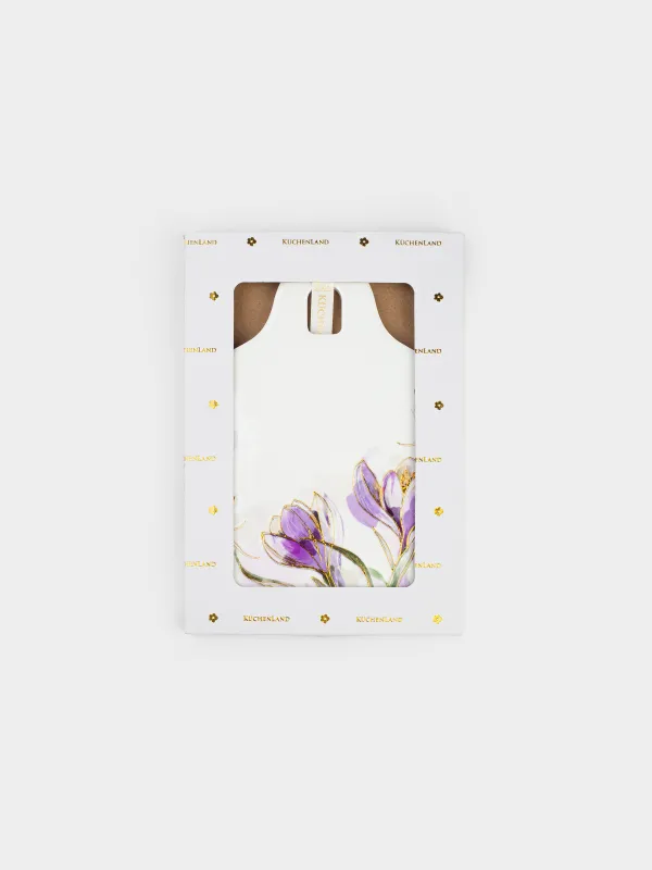 Подставка под горячее, 15x21 см, керамика/пробка, белая, Цветы, Bloome, image-5