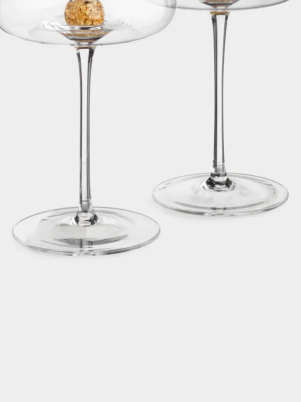 Бокал-креманка для шампанского, 250 мл, 2 шт, кристальное стекло, Янтарный шар, Sorento globular, image-3