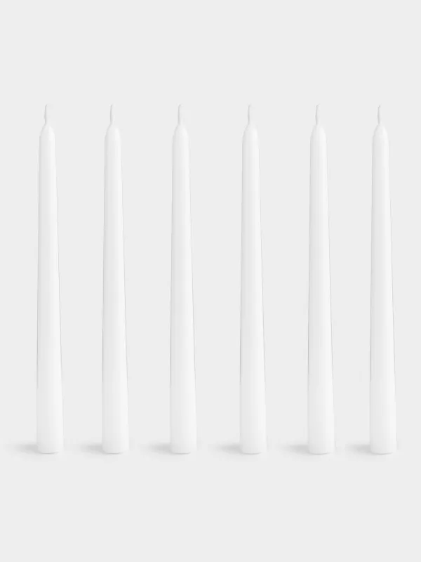 Свеча ароматическая, 26 см, 6 шт, тонкая, Cinnamon, Luxury white, image-0