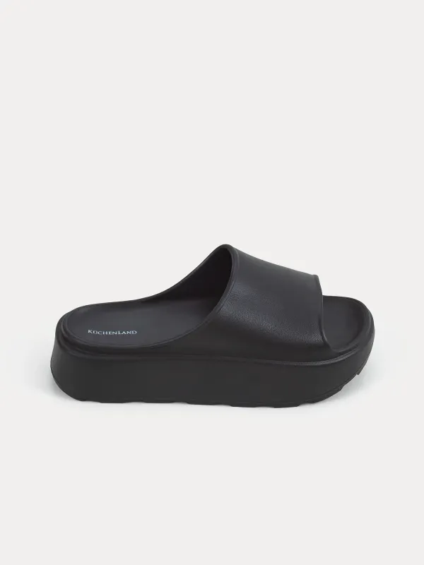 Тапочки женские, ЭВА, черные, Hinell, image-0