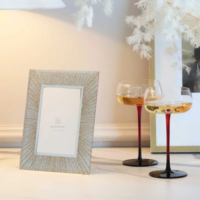 Фоторамка, 17х22 см, стекло, Золотистые полосы, Actress, image-3