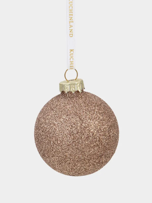 Набор елочных игрушек, 4 см, стекло, Ball sparkle, image-2