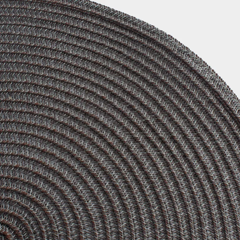 Салфетка под приборы, 38 см, полипропилен/ПЭТ, круглая, графитовая, Basic, image-5