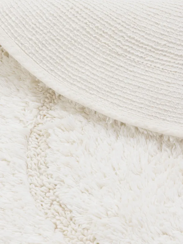 Коврик, 60x100 см, овальный, хлопок, молочный, Metric, image-1