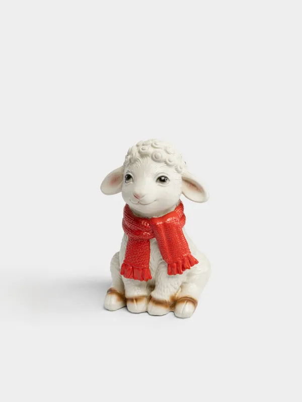 Статуэтка, 15 см, Овечка в шарфе, Cute sheep, image-0