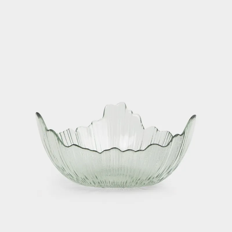 Ваза для фруктов, 24х12 см, стекло Р, зеленая, Verge