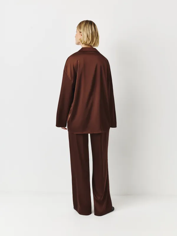 Брюки домашние, коричневые, Derin, image-4