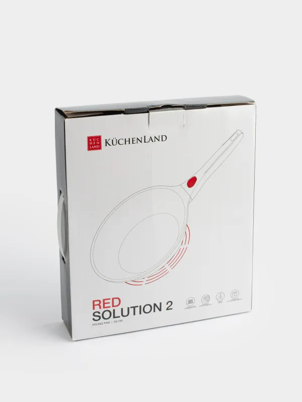 Сковорода, 28 см, съемная ручка, с покрытием, алюминий, Solution Red 2, image-8