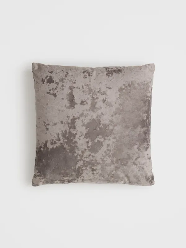 Подушка декоративная, 45х45 см, вельвет/бисер, серебристая, Sparkly, image-1