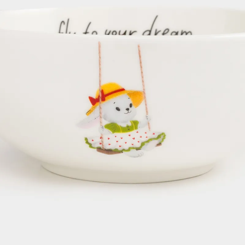 Тарелка суповая, 13х6 см, Крольчиха на качелях, Ideas life, image-5