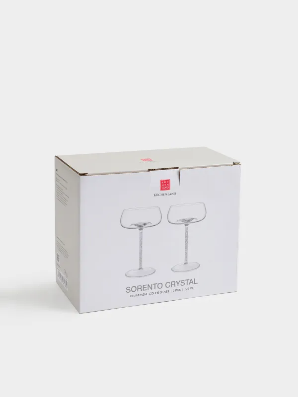 Бокал-креманка для шампанского, 270 мл, 2 шт, стекло Б/стразы, Sorento crystal, image-4