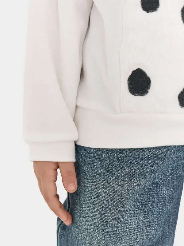 Свитшот для девочек, молочный, Kaisa, image-2