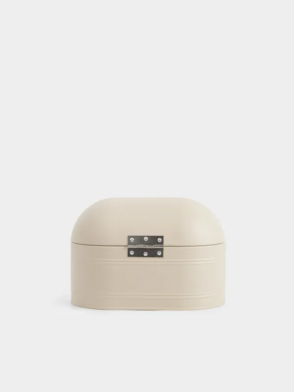 Хлебница, 25x18х18 см, металл/бамбук, овальная, бежевая, Gusto, image-2