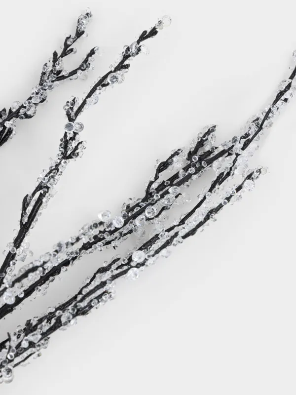 Ветка декоративная, 73 см, пластик/металл, Ледяная ветка, Crystal decor, image-3