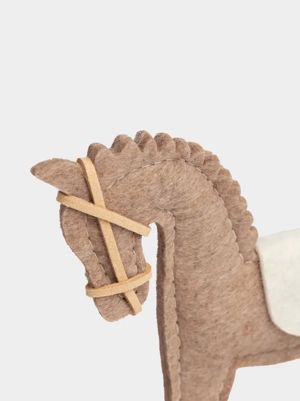 Статуэтка, 21 см, полиэстер/дерево, бежевая, Лошадка, Figure wood, image-3