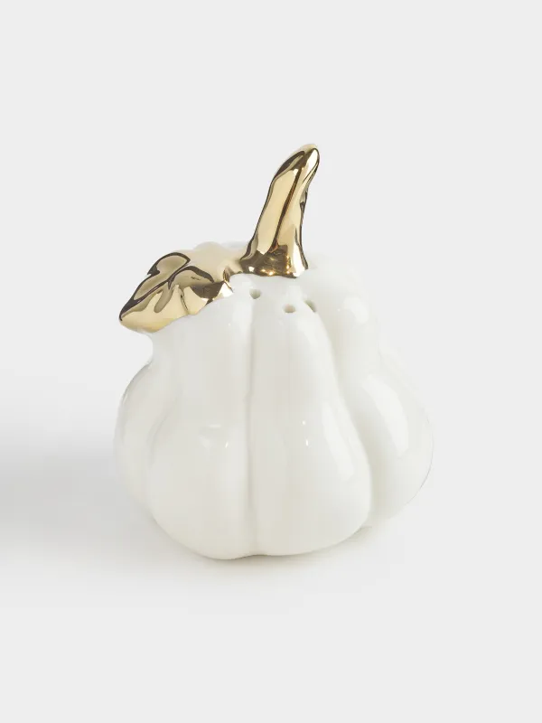 Емкость для соли или перца, 9 см, Тыква с листом, Golden glow, image-0