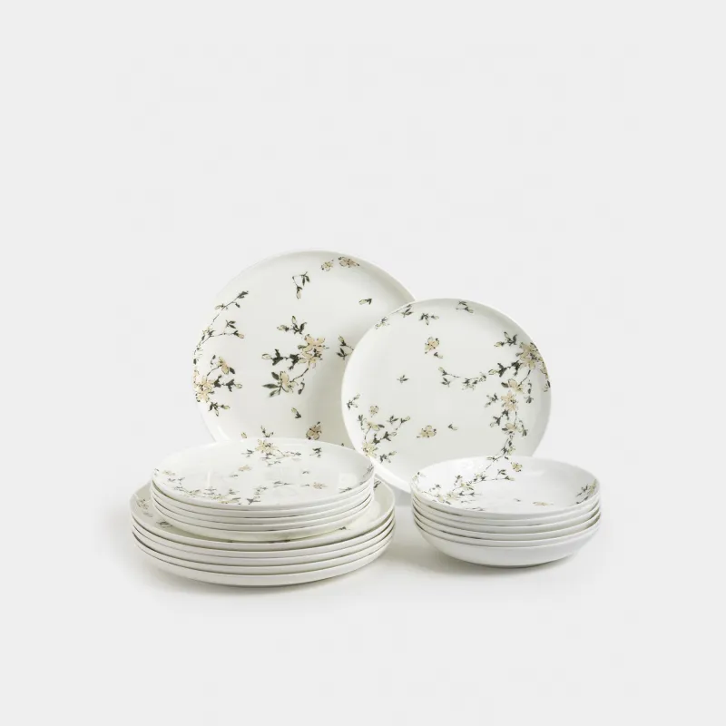 Сервиз обеденный, белый, Florin