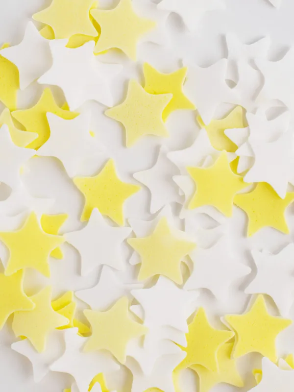 Мыло-конфетти, 2 см, 80 шт, желтое/белое, Кокос/Лимон, Звезда, Confetti, image-4