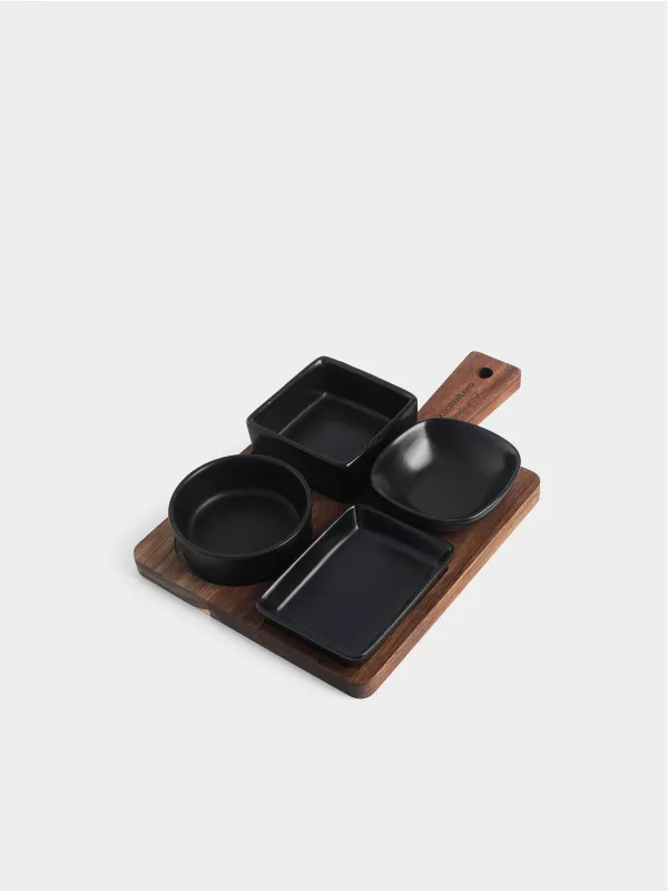 Набор для закусок, на подставке, Black style, image-2