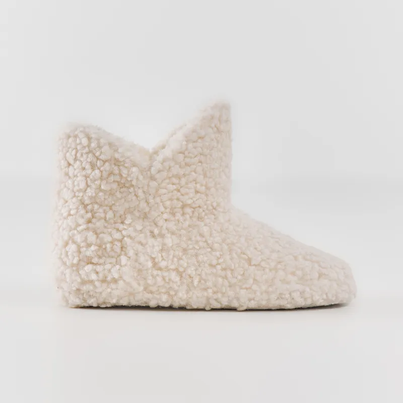 Тапочки женские, домашние, высокие, шерпа, молочные, Cozy winter