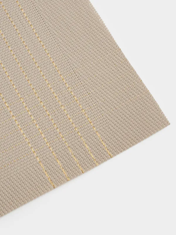 Салфетка под приборы, 30х45 см, Золотистые линии, Solid, image-2