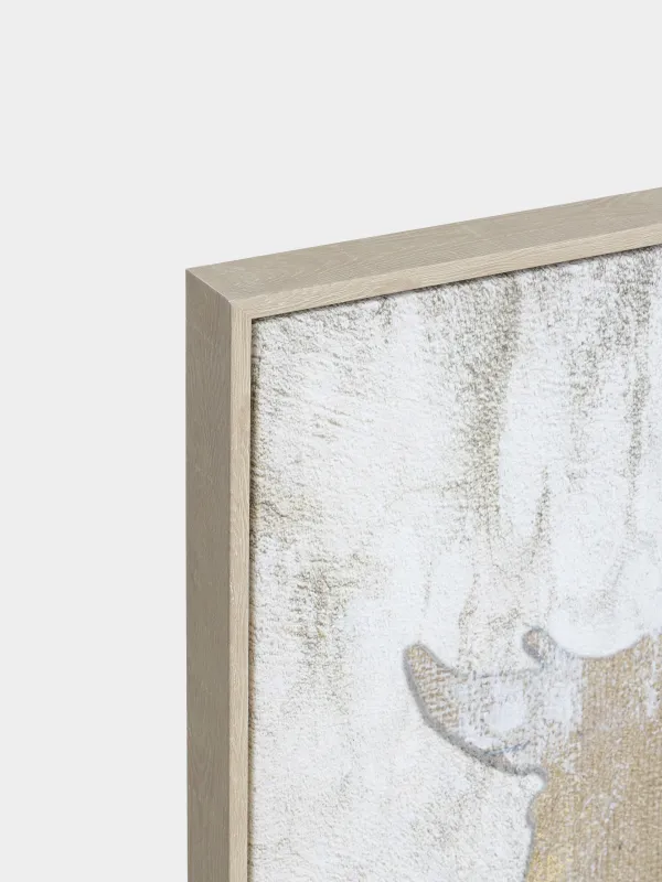 Картина в раме, 78х103 см, холст, золотисто-белая, Лошадь, Minimalist, image-2