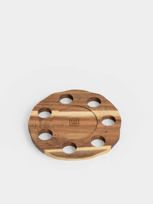 Блюдо пасхальное, 23x22 см, 7 отделений, с местом для кулича, Noble tree, image-0