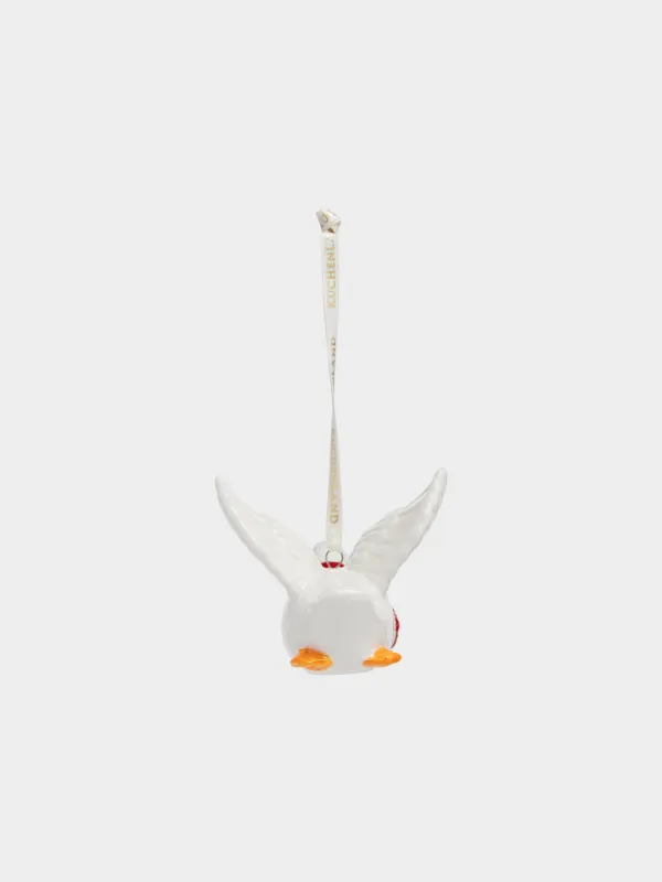 Игрушка елочная, 8x6 см, Гусь в шарфе, Figure christmas, image-1
