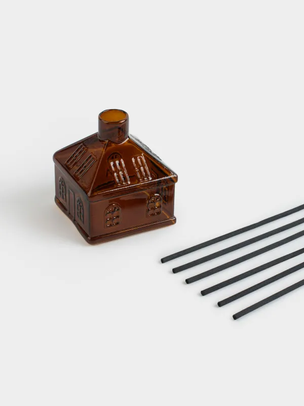 Ароматический диффузор, 100 мл, коричневый, Pine Amber Sugar, Домик, House shape, image-2