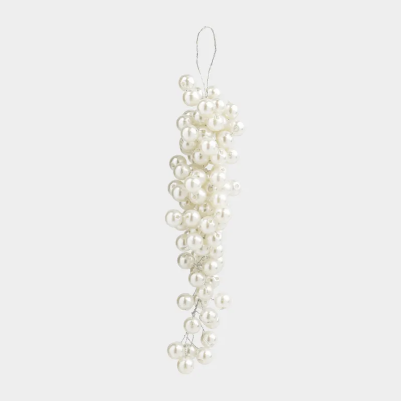 Игрушка елочная, 23 см, пластик/металл, перламутр, Шишка из бусин, Figure pearl