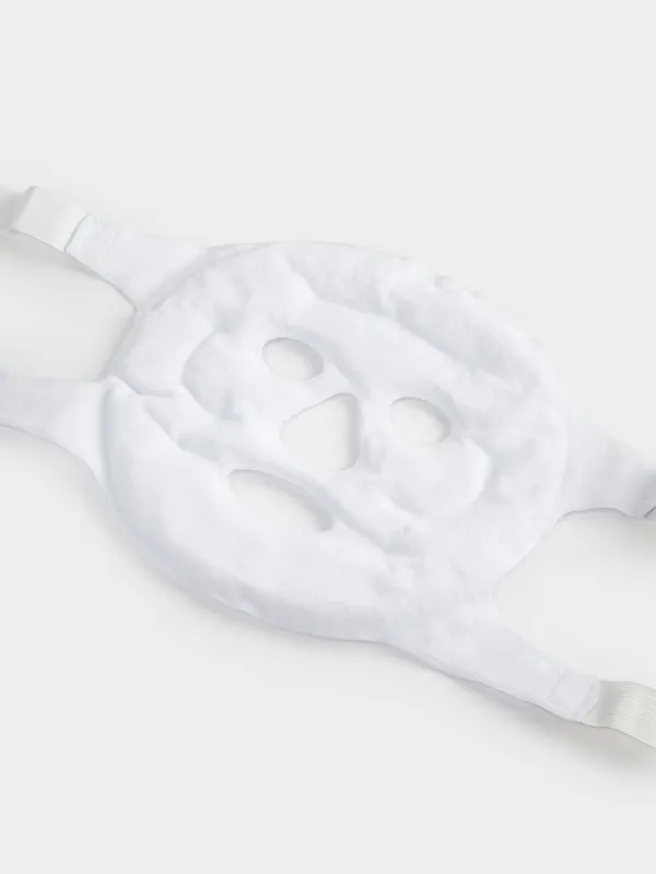 Маска для лица косметическая, 22 см, многоразовая, гелевая, белая, Beauty salon, image-2