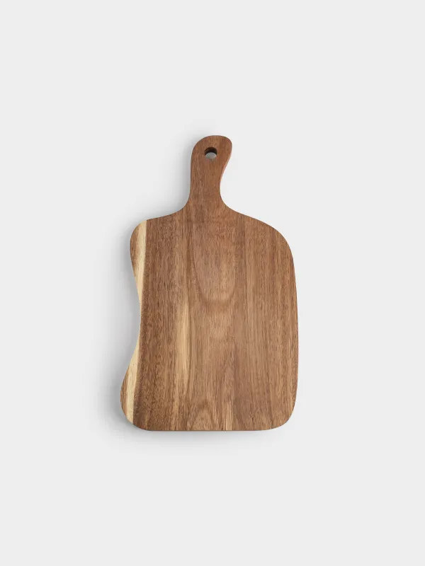 Доска разделочная, 32x18 см, с ручкой, дерево, Noble tree, image-4