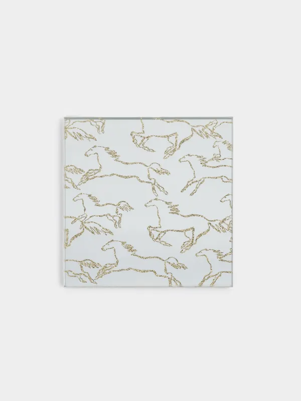 Подставка под кружку, зеркальная, Лошадки, Glossy, image-0