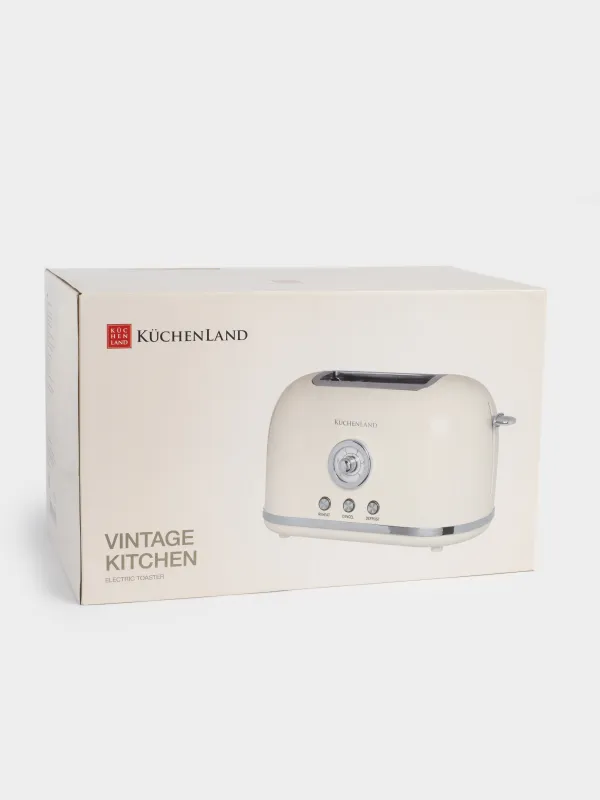 Тостер электрический, 685-815 Вт, 6 режимов, металл/пластик, бежевый, Vintage kitchen, image-6