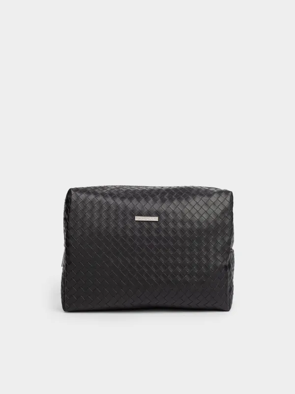 Косметичка, 27х19 см, полиуретан, черная, Sennit, image-0