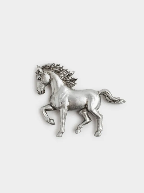 Магнит, 9 см, полирезин, Horse silver, image-0