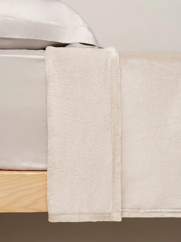 Покрывало, 220х240 см, фланель, серо-бежевое, Flannel, image-4