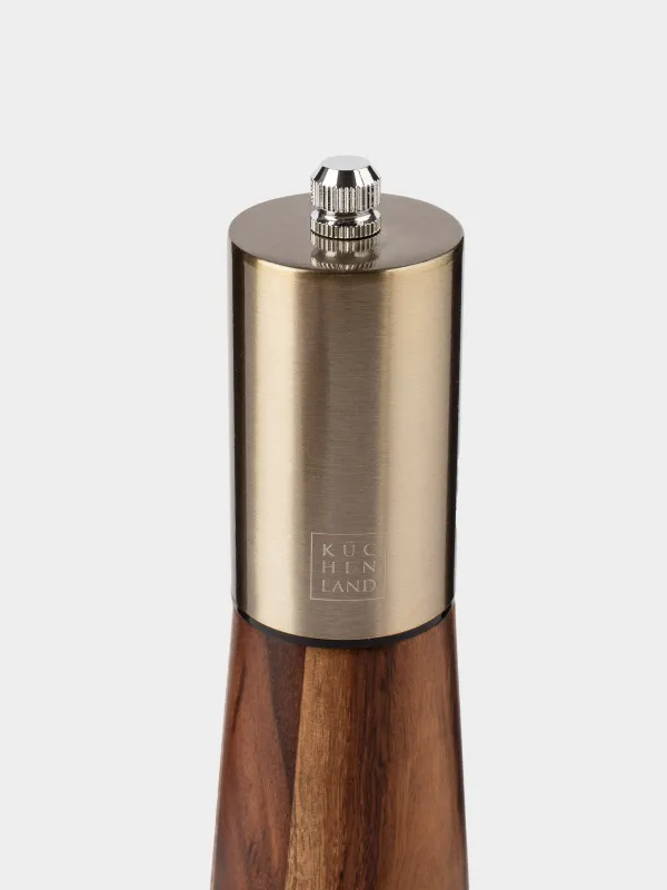 Мельница для специй, 19 см, механическая, дерево/сталь, Noble tree, image-3