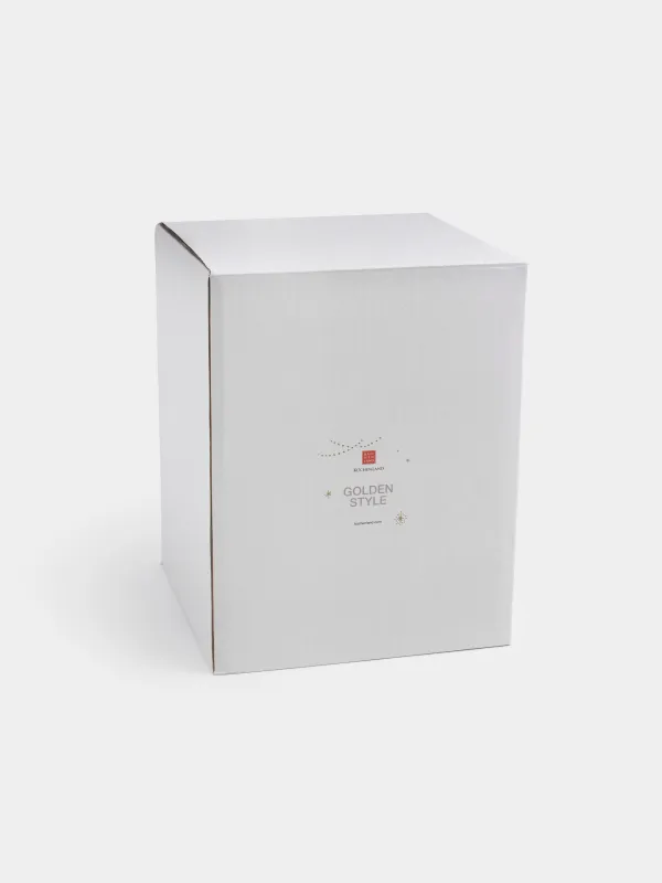 Снежный фонарь, 15 см, с подсветкой, пластик, золотистый, Лошадь в шаре, Golden style, image-6